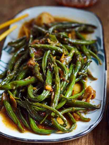 Knoblauch-Ingwer-Bohnen