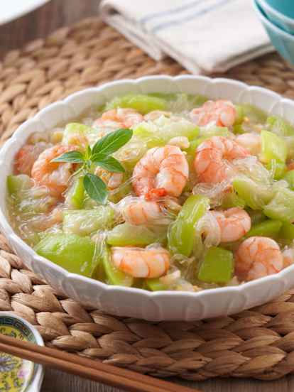 蒲瓜鮮蝦粉絲煲