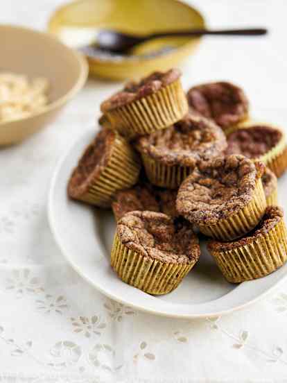 Muffins de chocolate e banana sem glúten