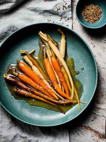 Glasierte Karotten mit Honig