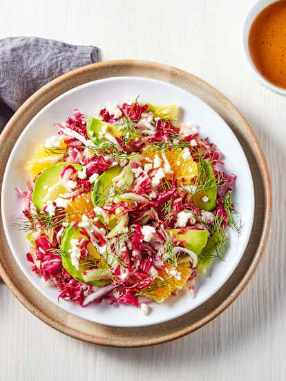 Radicchio and Fennel Salad with Orange Balsamic Vinaigrette