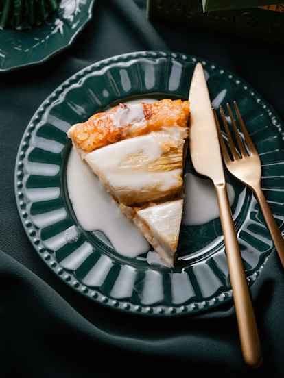 Tatin d'endives à la pomme et crème de comté