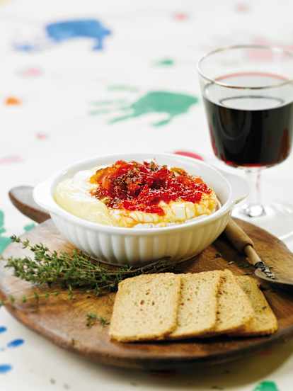 Queijo com doce de pimentos