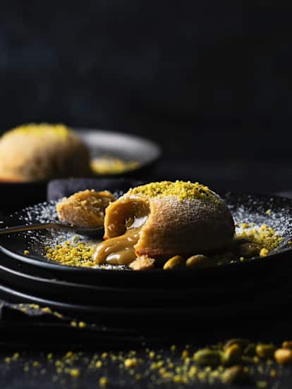 Lava cake à la pistache