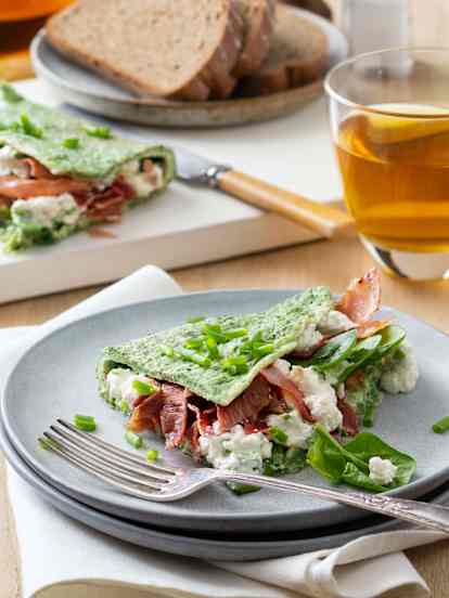 Zielony omlet na białkach