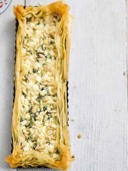 Tarte mit Spinat und Feta