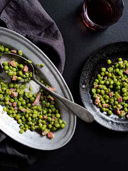 Guisantes con jamón