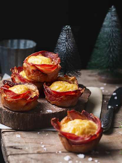 Muffins de huevo y beicon