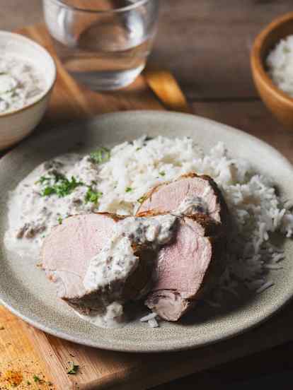 Schweinefilet aus dem Ofen mit Reis