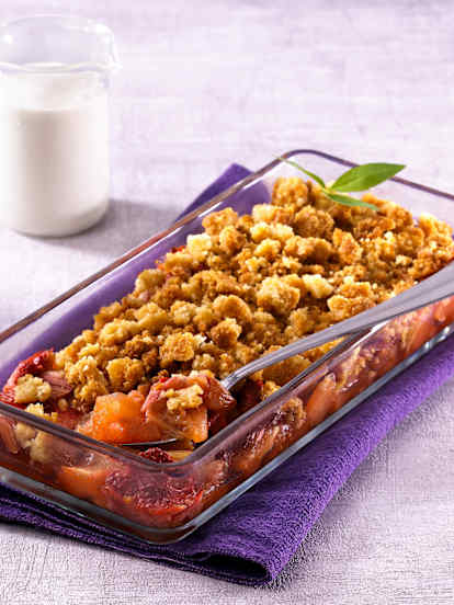 Apple, Strawberry and Rhubarb Crumble