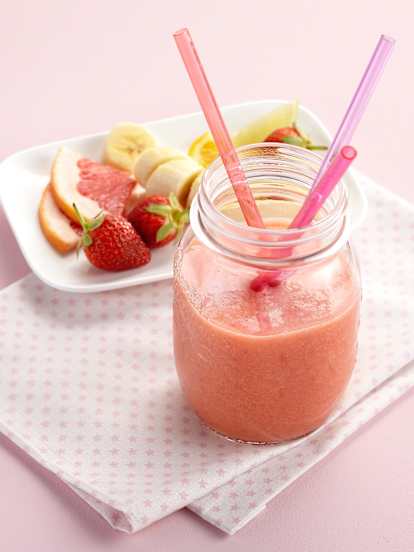 Banana, Strawberry and Citrus Juice