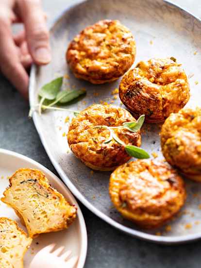 Baby-friendly Mixed Veggie and Cheddar Egg Muffins