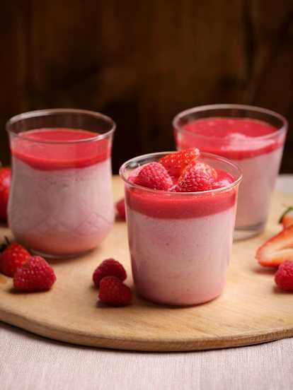 Raspberry and Strawberry Mousse