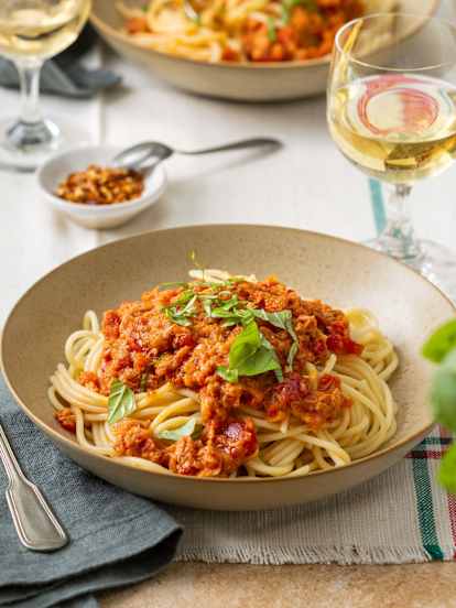Spaghetti all’arrabbiata mit Thunfisch