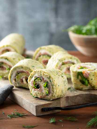 Roulés de saumon et de courgette