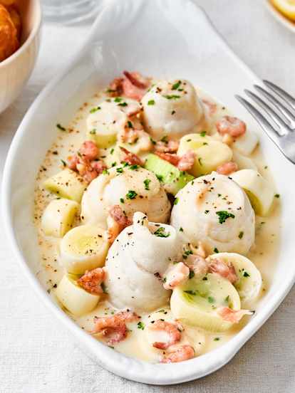 Tongrolletjes met Prei en Pommes Duchesse