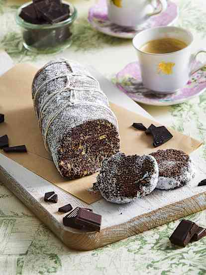 Salame di cioccolato al caffè