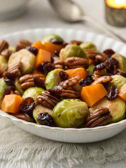 Brussels Sprouts with Cranberries and Pecans