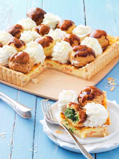 Quiche saumon épinards façon Saint-Honoré