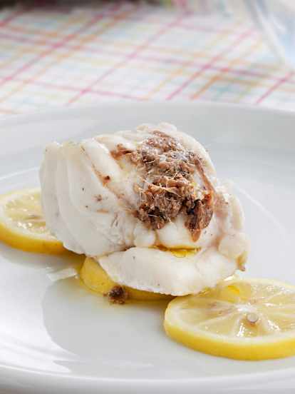 Rape al limón con anchoas