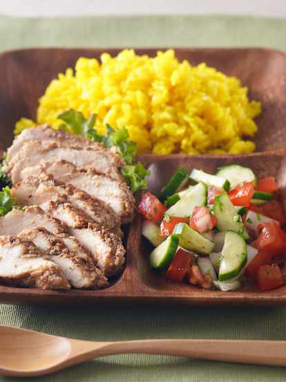 坦都里風雞胸薑黃飯