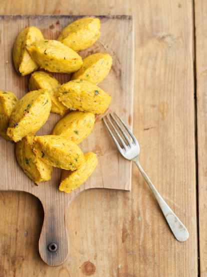 Pastéis de pescada e batata-doce