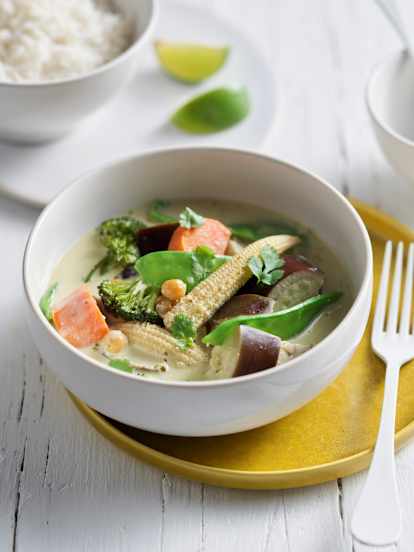 Curry verde thai vegetariano
