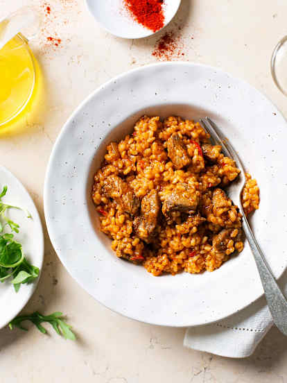 Reistopf mit Schweinefleisch