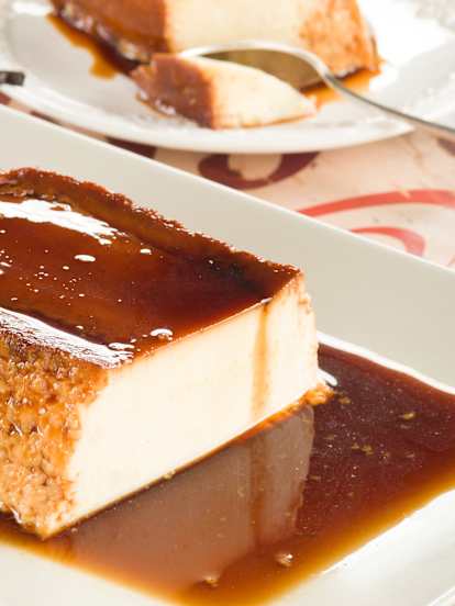 Flan de nata y vainilla