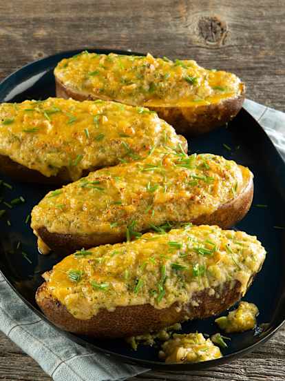 Broccoli and Cheddar Baked Potatoes