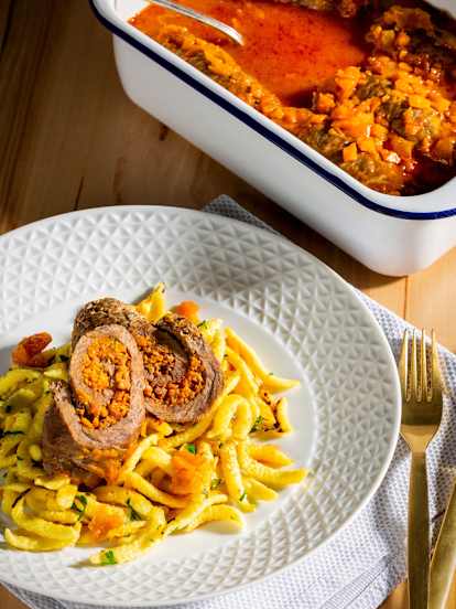 Rindsrouladen mit Käse-Speck-Fülle