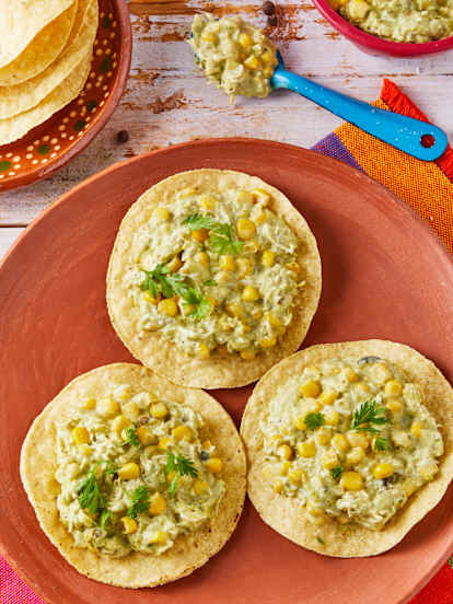 Tortilla au piment poblano et au poulet