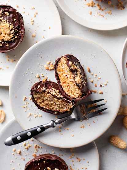 Chocolade- en Pindaproteïnebommen