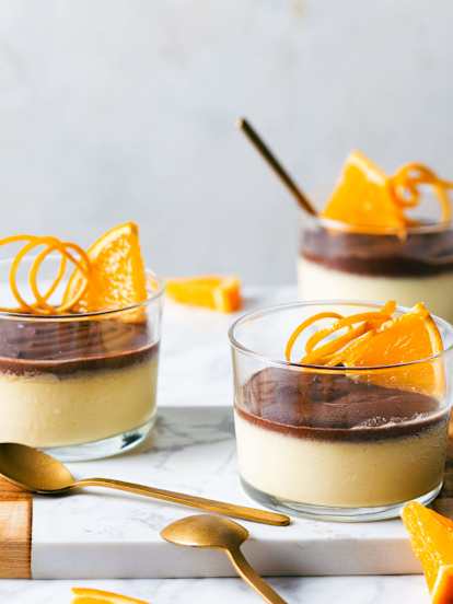 Chocolade-Sinaasappel Posset