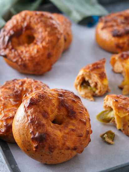 火焰起士鹹貝果