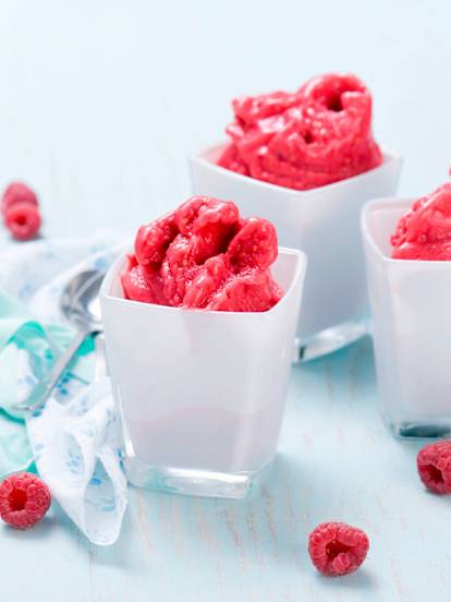 Lody maślankowe o smaku malinowo-pomarańczowym