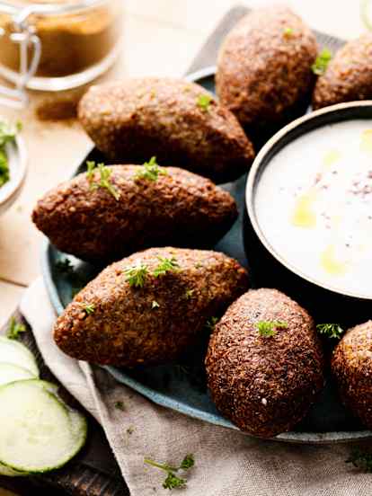 Kibbeh with Yoghurt Dip