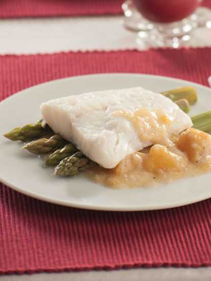 Bacalao con salsa de mango