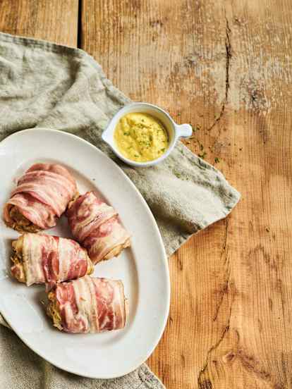 Coxas de frango recheadas com alheira