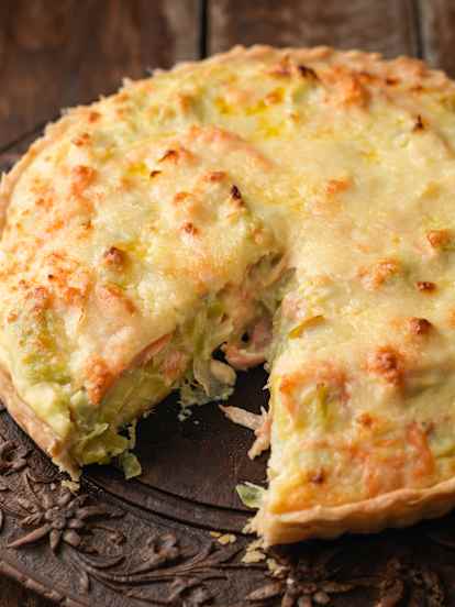 Smoked Salmon and Leek Quiche