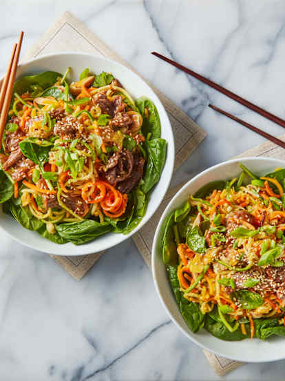Spiralized Skirt Steak Salad
