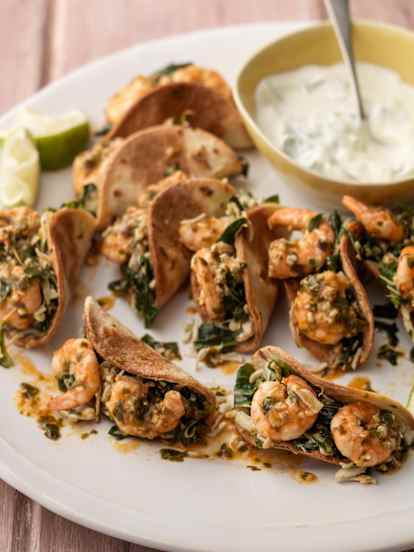 Prawn and Spring Greens Mini Tacos