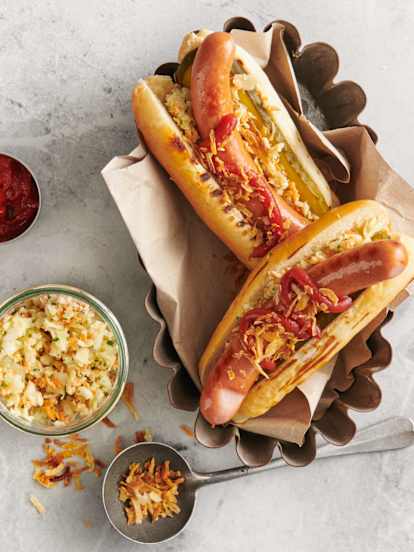 Hotdog vom Grill