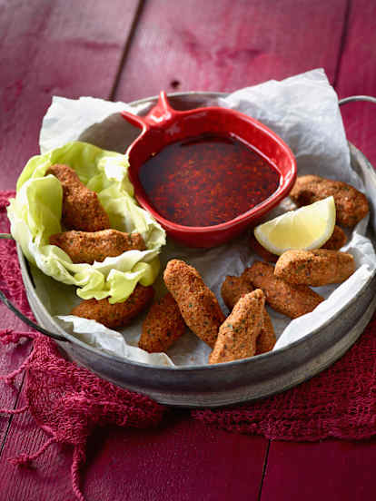 Tartaar Kofta's met Granaatappeldip