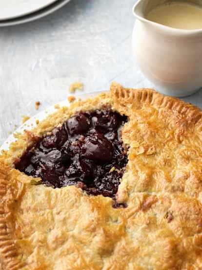 Cherry Pie with Pistachio Pastry