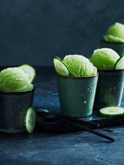 Sorbetto al cetriolo e limone
