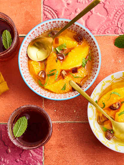 Sinaasappelsalade met oranjebloesem