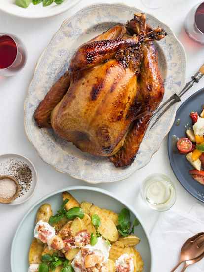 Orange-brined turkey