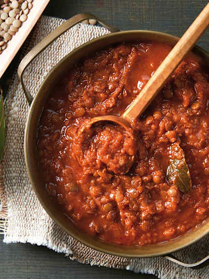 Sos pomidorowy z soczewicą (ragù)