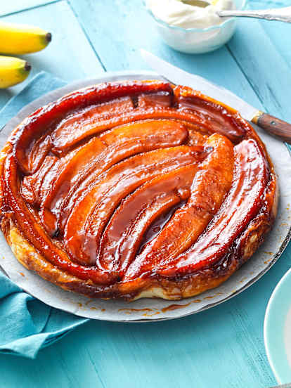 Tarte Tatin à la banane flambée